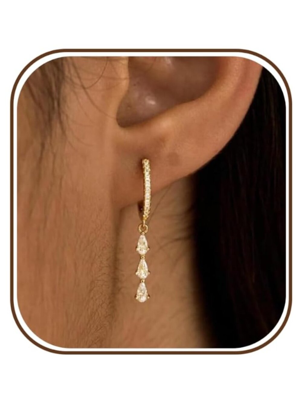 Gold Plated Dangle Earrings for Women Hypoallergenic